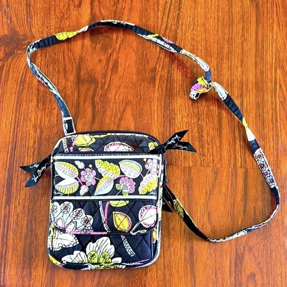Vera Bradley Green and Black Crossbody Bag